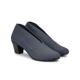 Shezone Women Grey Block Synthetic Heels image 3