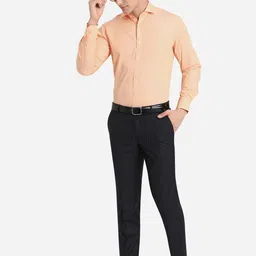 JADE BLUE Men Blue Custom Slim Fit Casual Shirt image 3