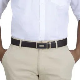 Labnoft Men Textured PU Formal Belt image 5