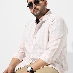 Instafab Plus Plus Size Classic Gingham Checks Cotton Casual Shirt-picture-11