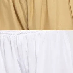 Clora Creation Women Beige & White Set of 2 Palazzos image 4
