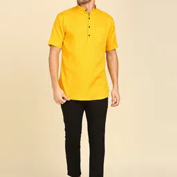 RAJUBHAI HARGOVINDAS Men Woven Design Pure Cotton Kurta image 5