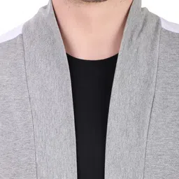 indra fashion Men Jacket Style Full Sleeve Grey Shrug image 4