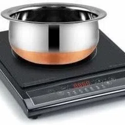 nirvika Stainless Steel Serving Bowl Set of 5 Copper Bottom Stainless Steel Handi Set/Cookware Set with Lid image 5