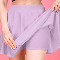 Trendmalls Above Knee Length Skirt With Attached Shorts image 5