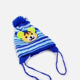 PASSION PETALS Infants Boys Striped Applique Woolen Beanie Cap image 3