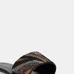 Forever Glam by Pantaloons Embellished Open Toe Flats image 5