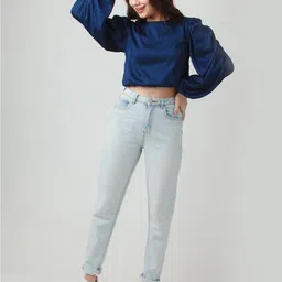 Zink London Puff Sleeve Blouson Crop Top image 5