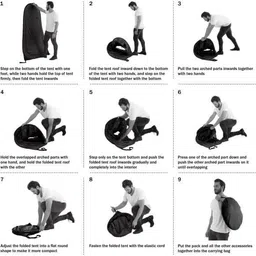 voroly Polyester Portable Pop Up Toilet Tent Toilet Tent for Camping and Hiking (Green) Tent - For 1 Person image 5