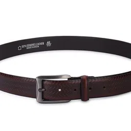 The Roadster Lifestyle Co. Men Textured Tang Closure Belt image 4