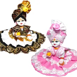 SIZE NO -6 Laddu Gopal, Kanha Ji, Bal gopal combo pack 2 Dress-image-43
