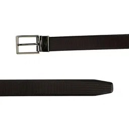 ZEVORA Men Textured Leather Reversible Belt image 2