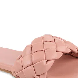 Shoetopia Girls Peach-Coloured Open Toe Flats image 3