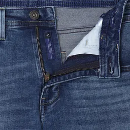 VAN HEUSEN DENIM LABS Men Blue Slim Fit Heavy Fade Jeans image 4