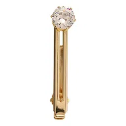 tripin Golden Tie Pin Clip Tack Tiepin for Men with Diamond Crystal in A Gift Box TSHOTIEPINGOLD2016 image 3