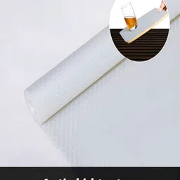 Kuber Industries Set of 2 White Checked Anti skid Shelf Liner Organisers image 3