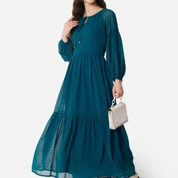 BAESD Self Designed Tie-Up Neck Maxi Dress image 2