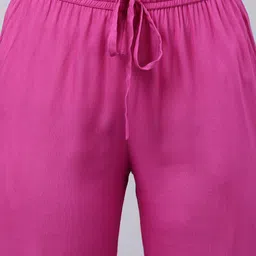 Souchii Women Mauve Solid Liva Palazzos image 5