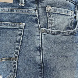 SPYKAR Men Slim Fit Mid-Rise Heavy Fade Clean Look Whiskers Stretchable Jeans image 3