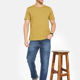Octave Men Clean LookLight Fade Whiskers and chevrons Cotton Stretchable Jeans image 5