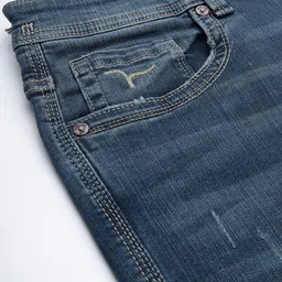 Flying Machine Men Blue Slim Fit Light Fade Stretchable Jeans image 2