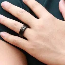 MEENAZ Men Silver-Plated Stainless Steel Chain Linked Finger Ring image 3