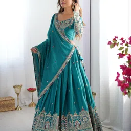 tasrika Embroidered Semi Stitched Lehenga Choli-picture-12