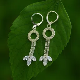 Elegant Crystal Drop Dangle Earrings for Women Party Wear Fashion Jewelry Zircon Alloy Drops & Danglers-image-0