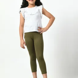 BAESD Girls Pack Of 3 Skinny Fit High-Rise Cotton Lycra Capris image 5