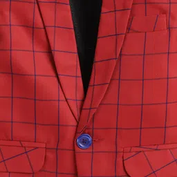 Jeetethnics Infant Boys Checked Single-Breasted 4 Piece Party Suits image 4