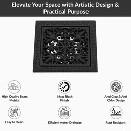 plantex Floor Brass Push Down Strainer image 2