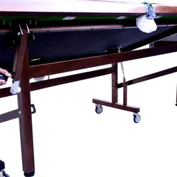 landscape structures Moveable on Wheels Pool Table(Billiard Table) 8x4 FT,Top 18mm Billiards Table image 3