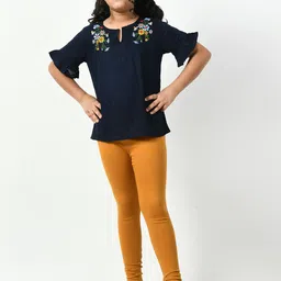 BAESD Girls Pack of 2 Super Soft Churidar Length Leggings image 5