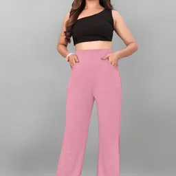 evershnie Women Solid Pink Track Pants-picture-16