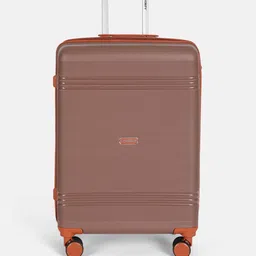 navrangi fashion Small Check-in Suitcase (20 inch) 4 Wheels - Priority 20 Inch Lightweight ABS Hard Shell Cabin Size Travel Trolley Bag - Brown image 2