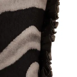 ZEBA Grey & Coffee Brown Striped Square Cushion Covers image 4