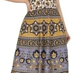 houseofcommon Women Fit and Flare Multicolor Ankle Length Dress-picture-38
