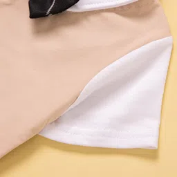 StyleCast Khaki Coloured & White Infant Boys Cotton Rompers With Hat image 4