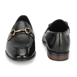 Egoss Men Round Toe Leather Formal Slip-On Loafers image 2