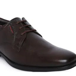Red Chief Brown Solid Formal Derbys image 5