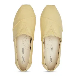 TOMS Women Yellow Alpargata Canvas Slip-On Sneakers image 3