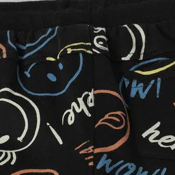 max Infant Boys Typography Printed Pure Cotton Joggers image 2