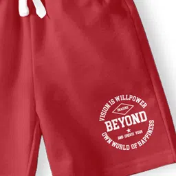 BAESD Boys Pack Of 2 Typography Printed Mid-Rise Regular Fit Casual Shorts image 2