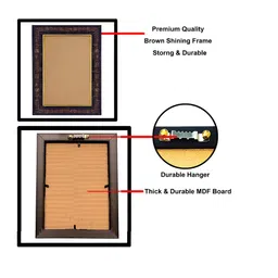 Hawai Black & Red Laxmi Ganesh Saraswati Wood Wall Photo Frames image 5