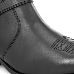 San Frissco Men Textured Mid-Top Regular Boots image 4