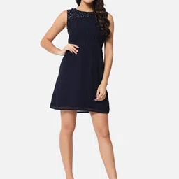 BAESD Sequinned Detailed A-Line Dress image 4