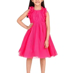 Miyo Girls Embellished Ruffled Fit & Flare Dress image 5