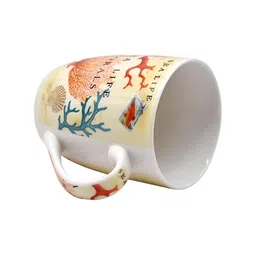 Kookee Cream Coloured & Brown Printed Ceramic Mug 325 ML image 3