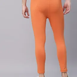 jump usa Solid Men Orange Tights image 2