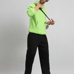 GRIFFEL Printed Hooded Neck Cotton Fleece Sweatshirt With Pants image 2